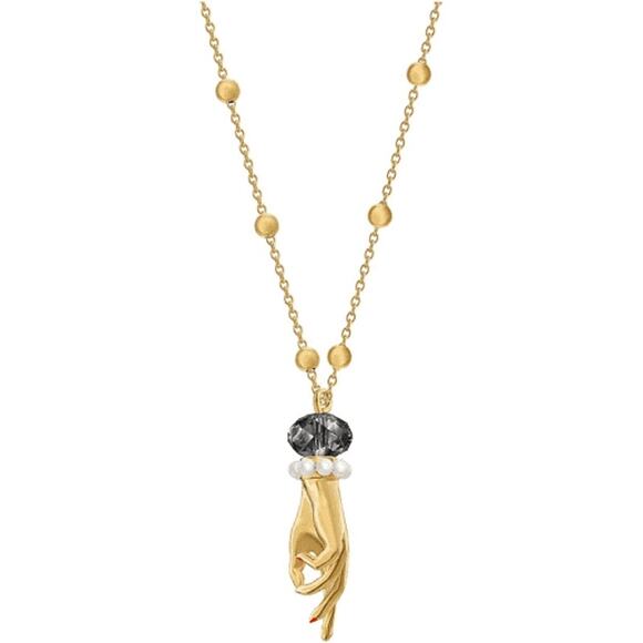 SWAROVSKI TAROT MAGIC HAND PENDANT MULTI-COLORED GOLD TONE NECKLACE - Picture 1 of 8